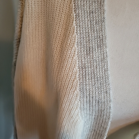 Barbour Dipton Cardigan Sweater Grey Ivory Knit Large - Picture 4 of 7